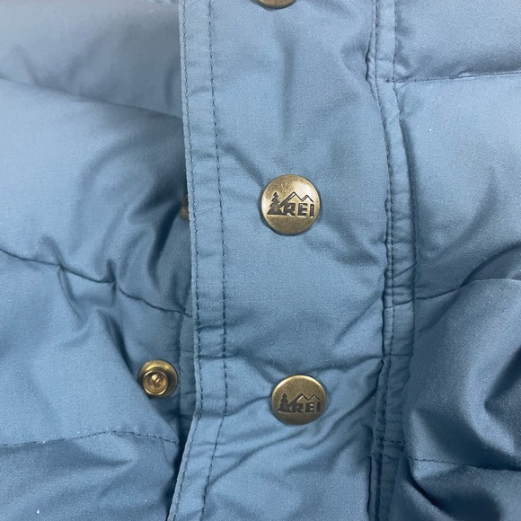 Vintage 90s REI Down Puffer Vest Steel Blue Men’s XL - Picture 4 of 11
